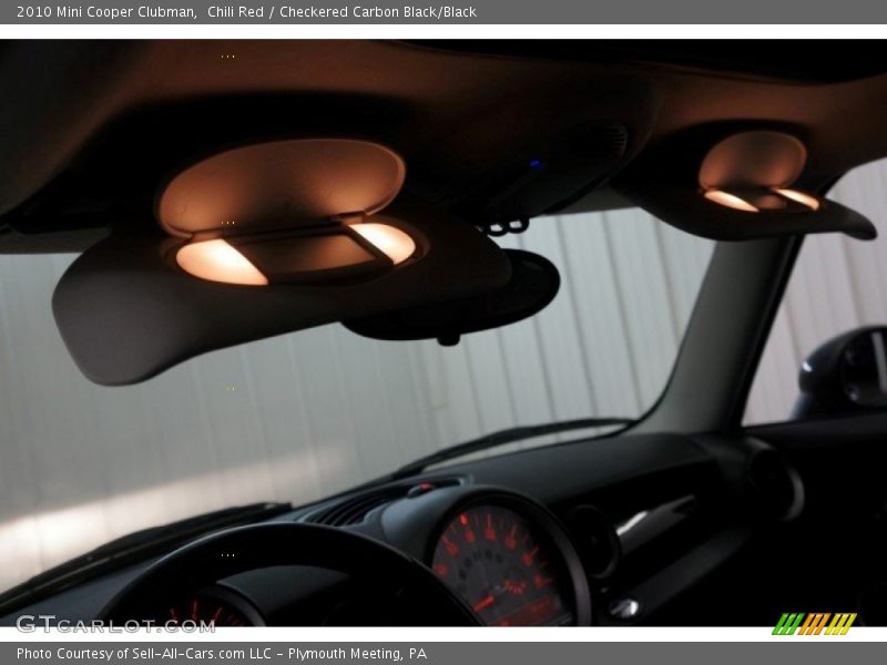 Chili Red / Checkered Carbon Black/Black 2010 Mini Cooper Clubman
