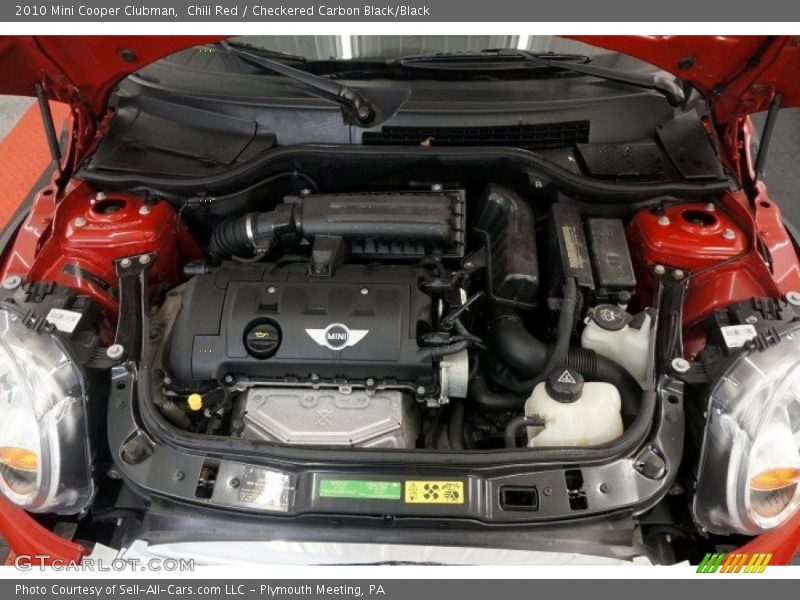 Chili Red / Checkered Carbon Black/Black 2010 Mini Cooper Clubman