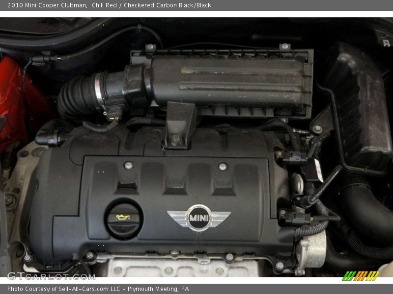 Chili Red / Checkered Carbon Black/Black 2010 Mini Cooper Clubman