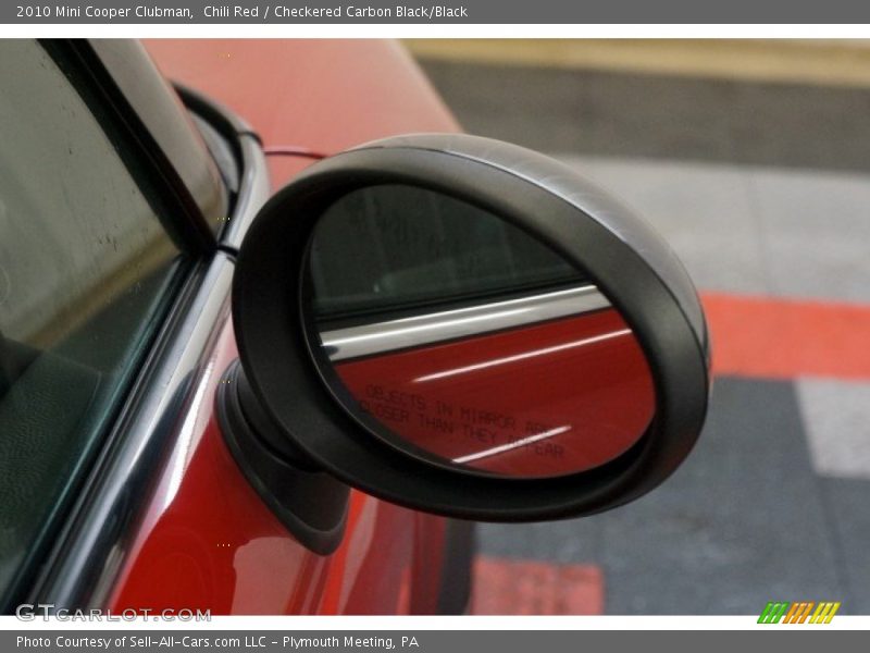 Chili Red / Checkered Carbon Black/Black 2010 Mini Cooper Clubman