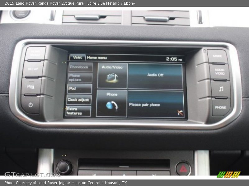 Loire Blue Metallic / Ebony 2015 Land Rover Range Rover Evoque Pure