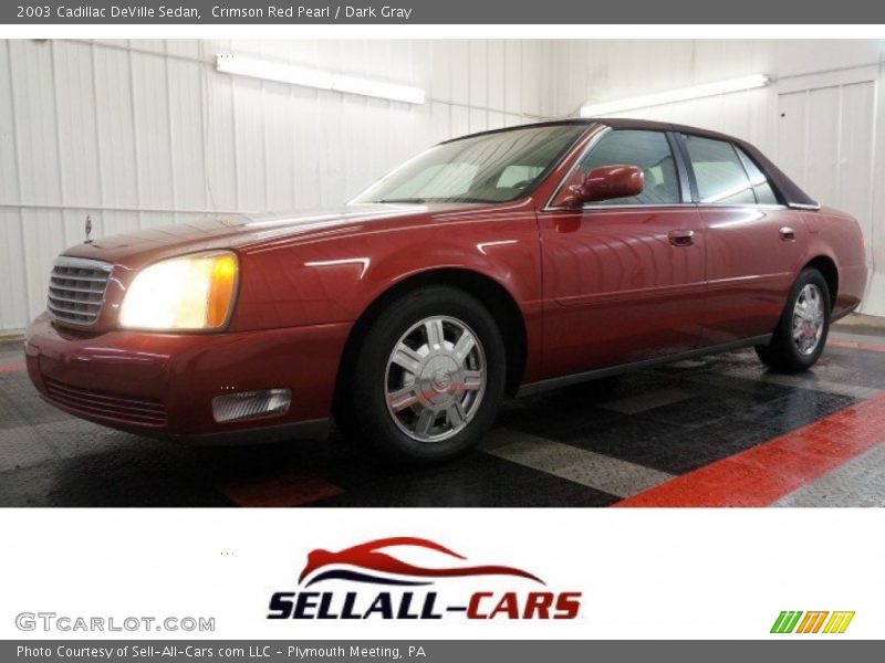 Crimson Red Pearl / Dark Gray 2003 Cadillac DeVille Sedan