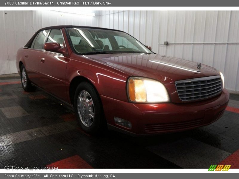 Crimson Red Pearl / Dark Gray 2003 Cadillac DeVille Sedan