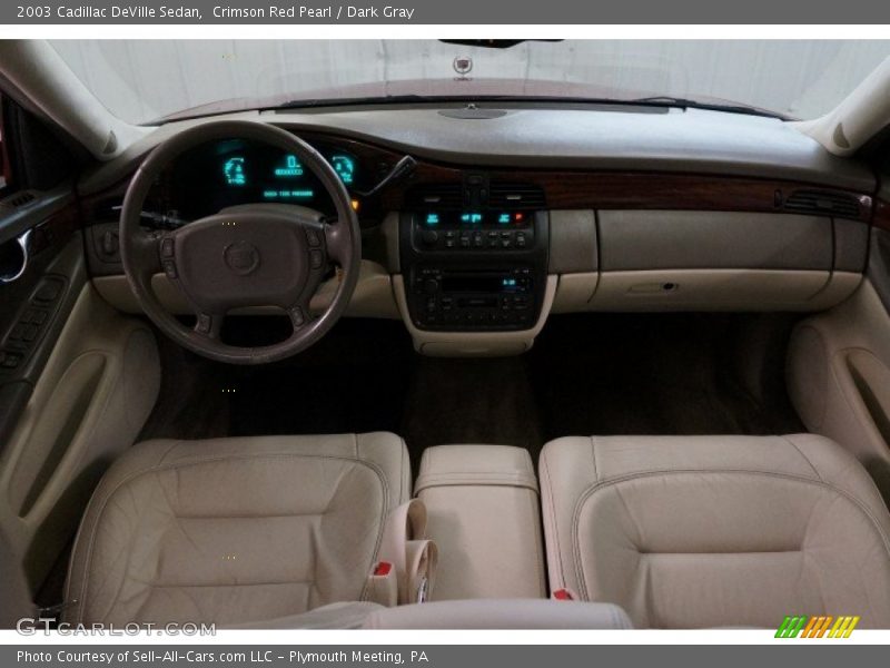 Crimson Red Pearl / Dark Gray 2003 Cadillac DeVille Sedan