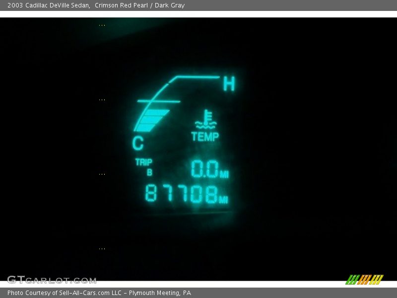 Crimson Red Pearl / Dark Gray 2003 Cadillac DeVille Sedan