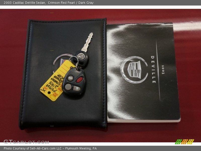 Crimson Red Pearl / Dark Gray 2003 Cadillac DeVille Sedan