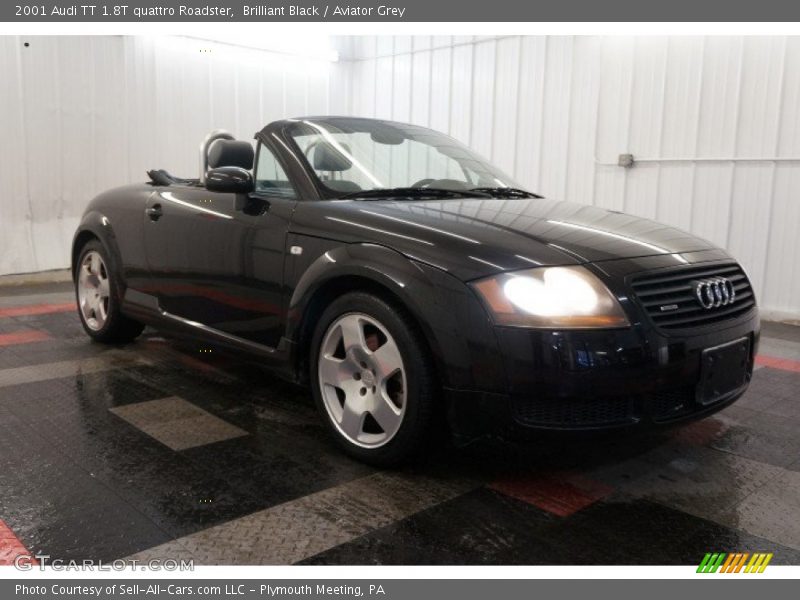 Brilliant Black / Aviator Grey 2001 Audi TT 1.8T quattro Roadster