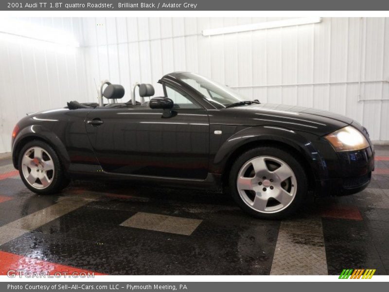 Brilliant Black / Aviator Grey 2001 Audi TT 1.8T quattro Roadster