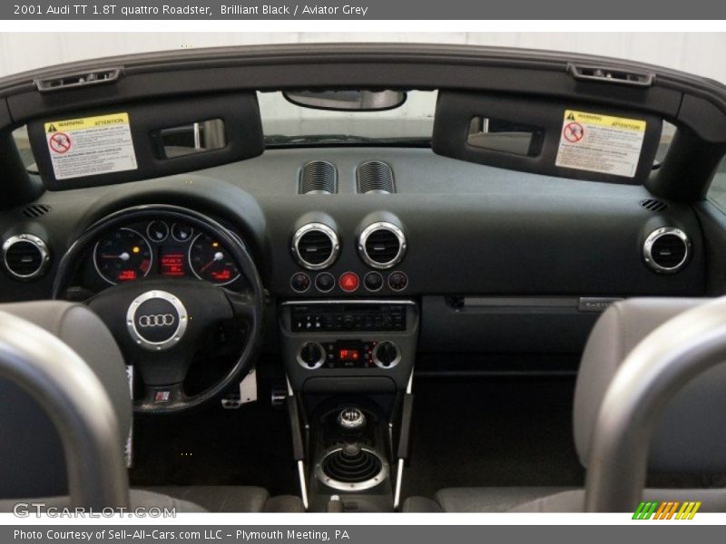 Brilliant Black / Aviator Grey 2001 Audi TT 1.8T quattro Roadster