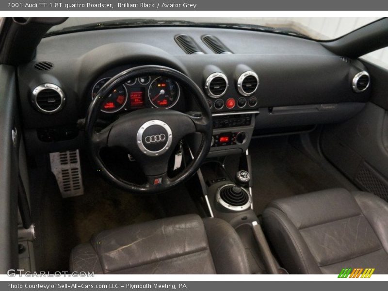 Brilliant Black / Aviator Grey 2001 Audi TT 1.8T quattro Roadster