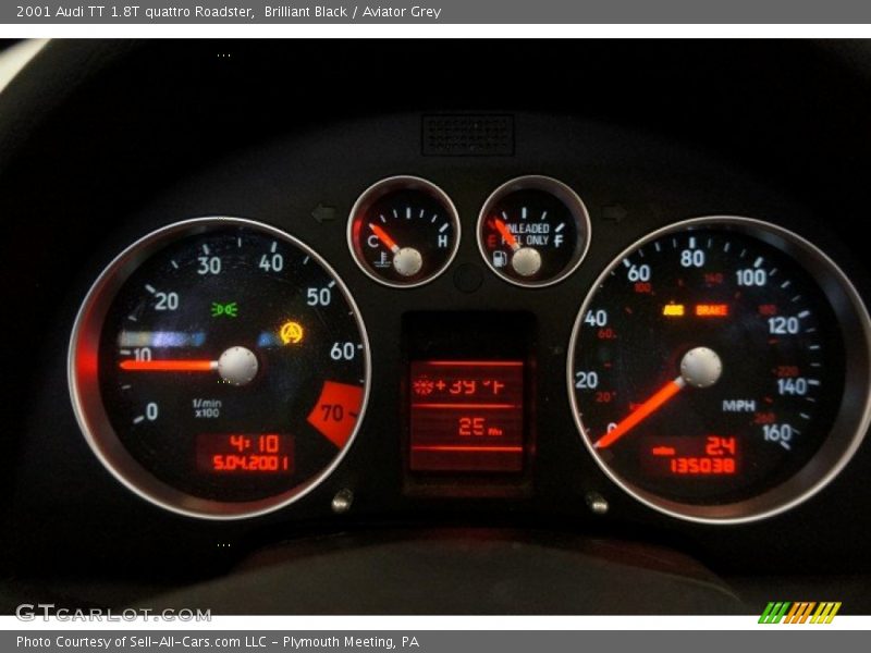 Brilliant Black / Aviator Grey 2001 Audi TT 1.8T quattro Roadster