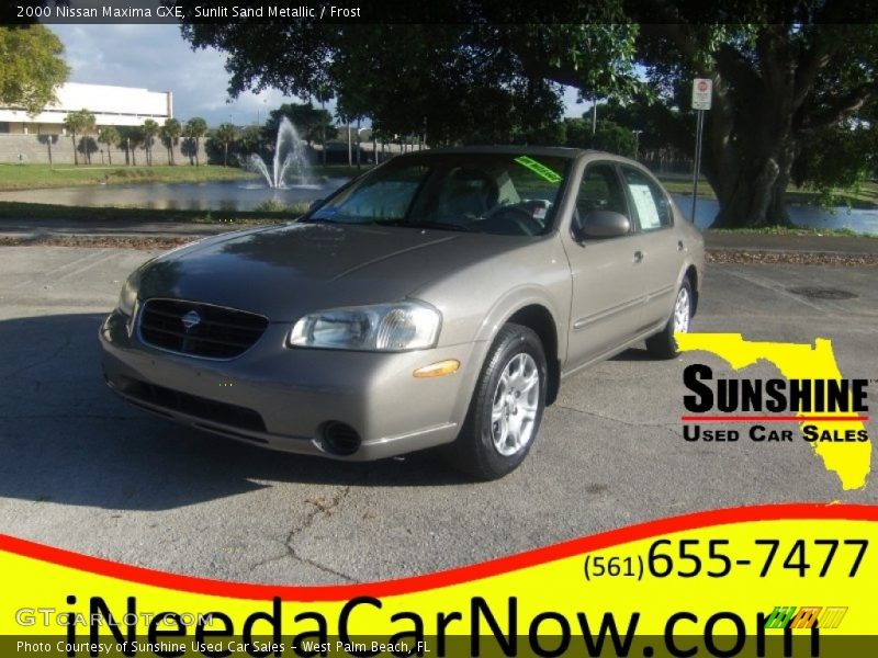 Sunlit Sand Metallic / Frost 2000 Nissan Maxima GXE