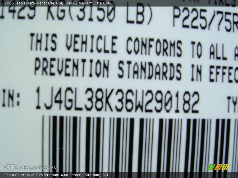 Black / Medium Slate Gray 2006 Jeep Liberty Renegade 4x4