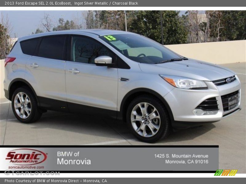 Ingot Silver Metallic / Charcoal Black 2013 Ford Escape SEL 2.0L EcoBoost