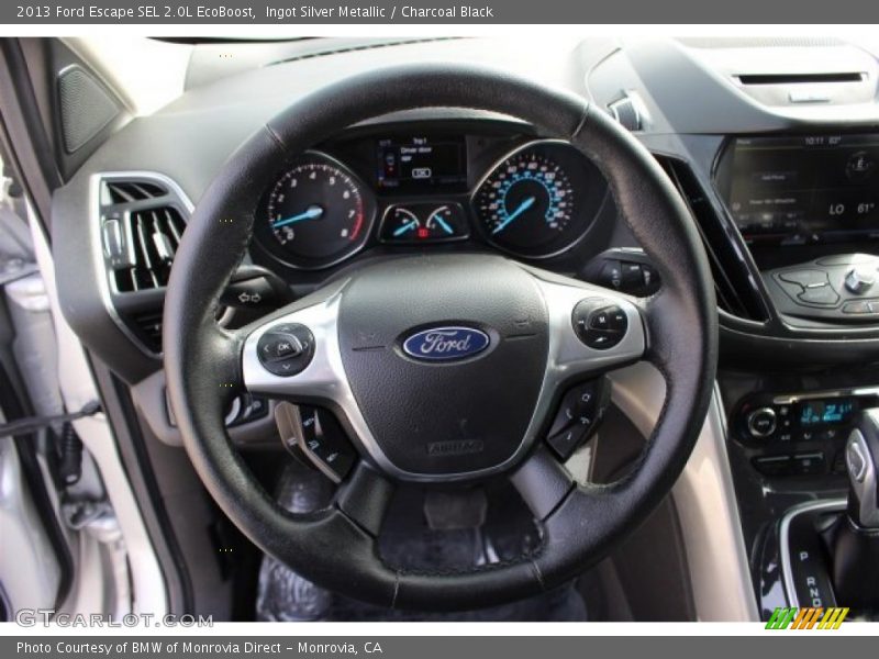 Ingot Silver Metallic / Charcoal Black 2013 Ford Escape SEL 2.0L EcoBoost