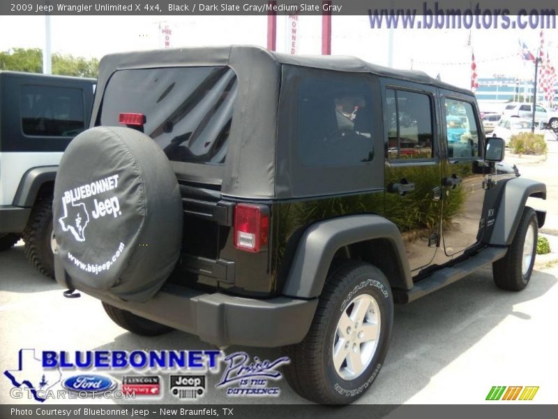 Black / Dark Slate Gray/Medium Slate Gray 2009 Jeep Wrangler Unlimited X 4x4