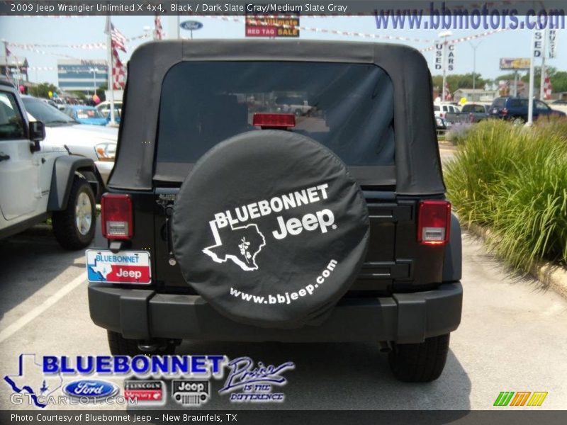 Black / Dark Slate Gray/Medium Slate Gray 2009 Jeep Wrangler Unlimited X 4x4