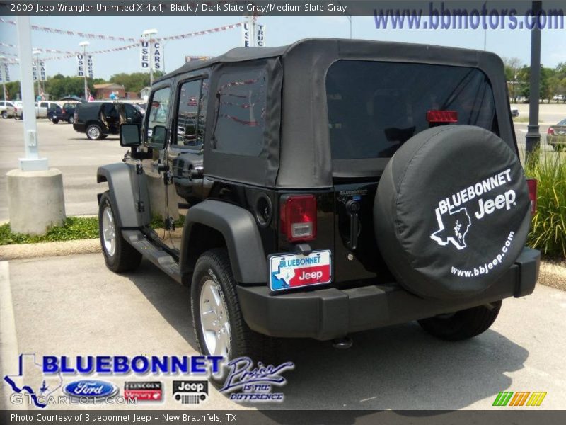 Black / Dark Slate Gray/Medium Slate Gray 2009 Jeep Wrangler Unlimited X 4x4