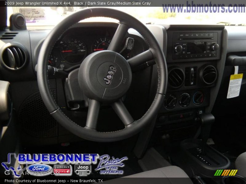 Black / Dark Slate Gray/Medium Slate Gray 2009 Jeep Wrangler Unlimited X 4x4