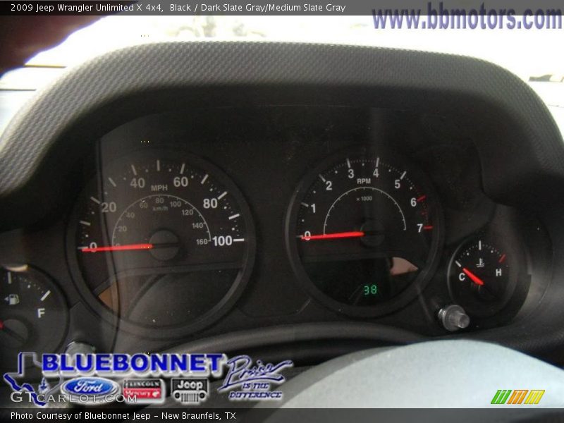 Black / Dark Slate Gray/Medium Slate Gray 2009 Jeep Wrangler Unlimited X 4x4