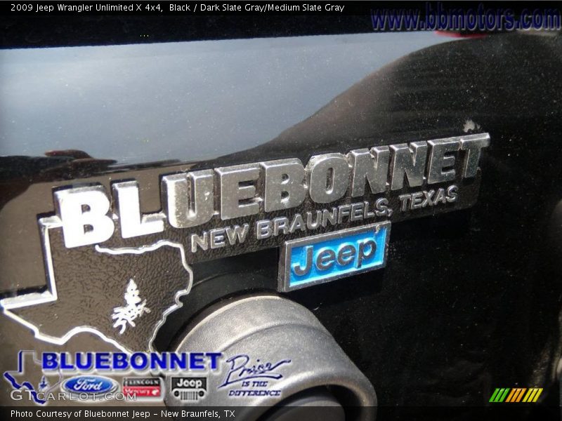 Black / Dark Slate Gray/Medium Slate Gray 2009 Jeep Wrangler Unlimited X 4x4