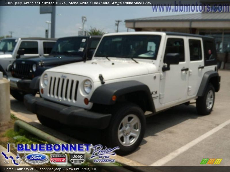 Stone White / Dark Slate Gray/Medium Slate Gray 2009 Jeep Wrangler Unlimited X 4x4