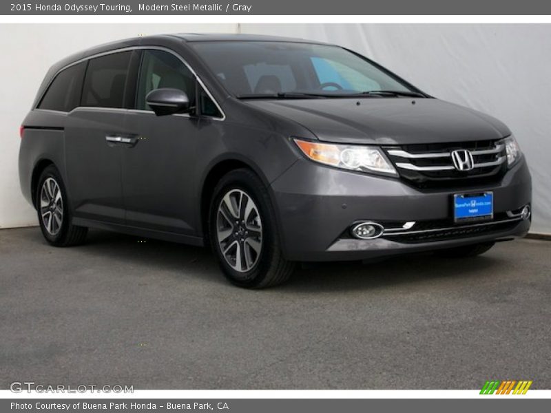 Modern Steel Metallic / Gray 2015 Honda Odyssey Touring