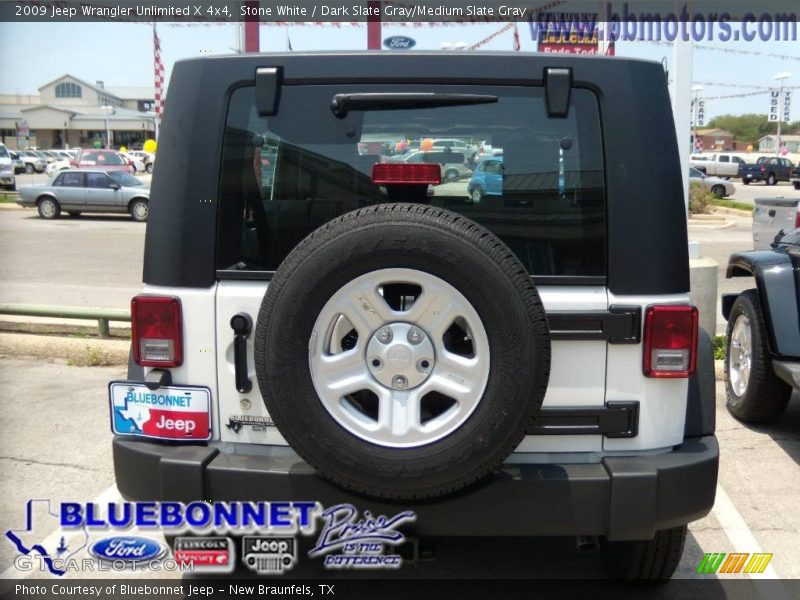 Stone White / Dark Slate Gray/Medium Slate Gray 2009 Jeep Wrangler Unlimited X 4x4