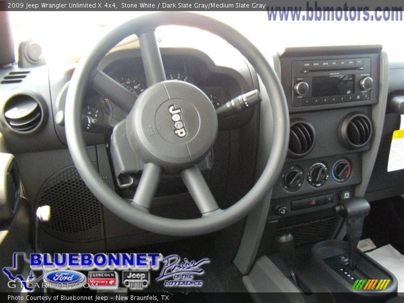 Stone White / Dark Slate Gray/Medium Slate Gray 2009 Jeep Wrangler Unlimited X 4x4