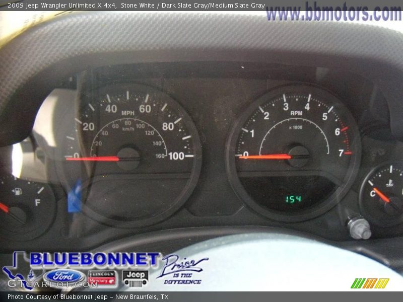 Stone White / Dark Slate Gray/Medium Slate Gray 2009 Jeep Wrangler Unlimited X 4x4