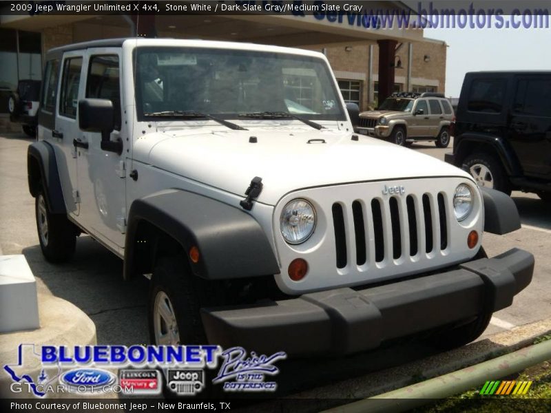 Stone White / Dark Slate Gray/Medium Slate Gray 2009 Jeep Wrangler Unlimited X 4x4