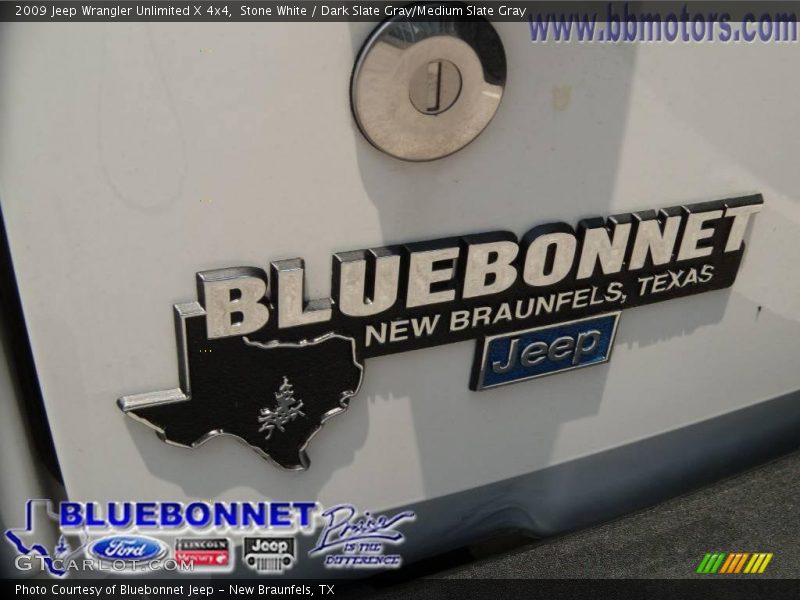 Stone White / Dark Slate Gray/Medium Slate Gray 2009 Jeep Wrangler Unlimited X 4x4