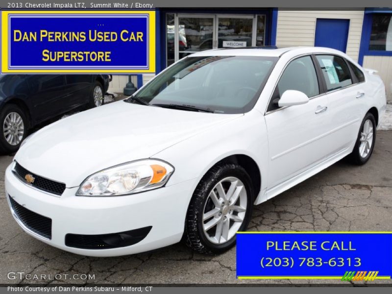 Summit White / Ebony 2013 Chevrolet Impala LTZ
