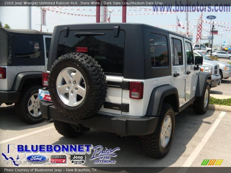 Stone White / Dark Slate Gray/Medium Slate Gray 2009 Jeep Wrangler Unlimited Rubicon 4x4