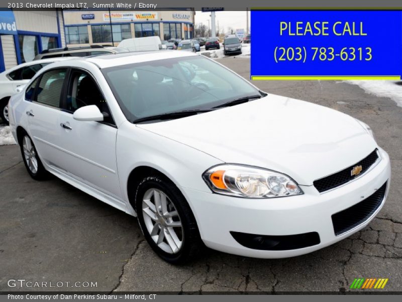 Summit White / Ebony 2013 Chevrolet Impala LTZ