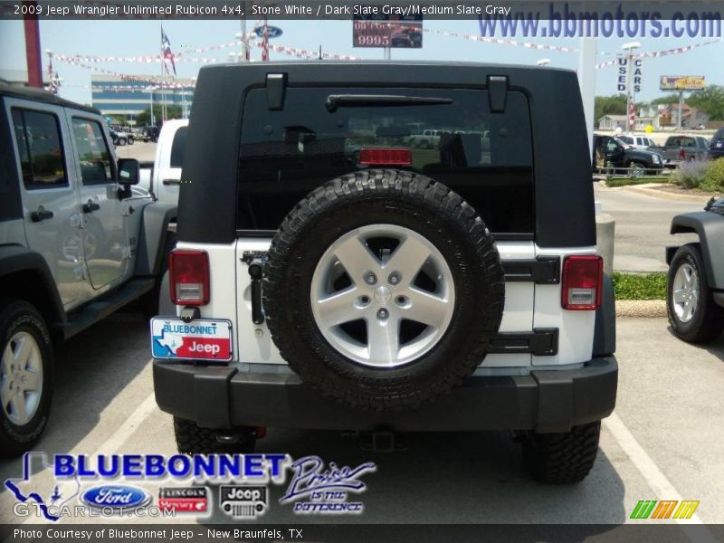 Stone White / Dark Slate Gray/Medium Slate Gray 2009 Jeep Wrangler Unlimited Rubicon 4x4