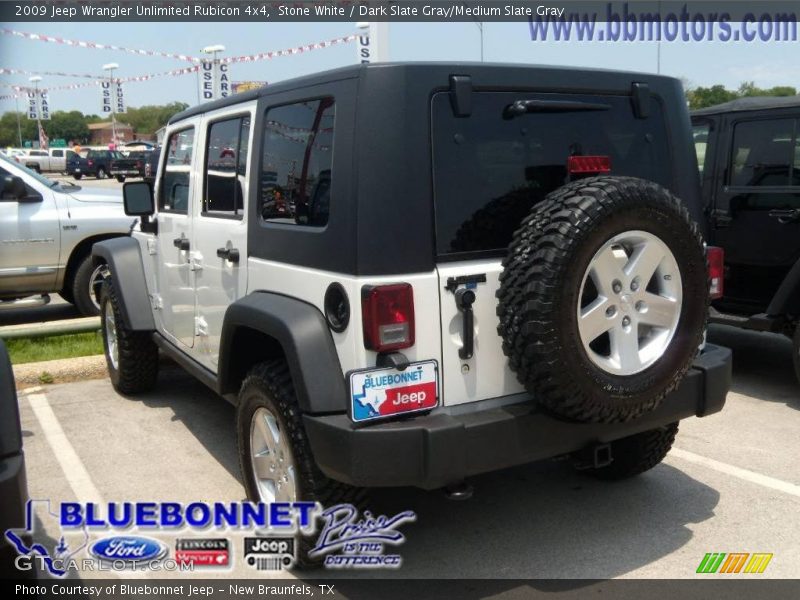 Stone White / Dark Slate Gray/Medium Slate Gray 2009 Jeep Wrangler Unlimited Rubicon 4x4