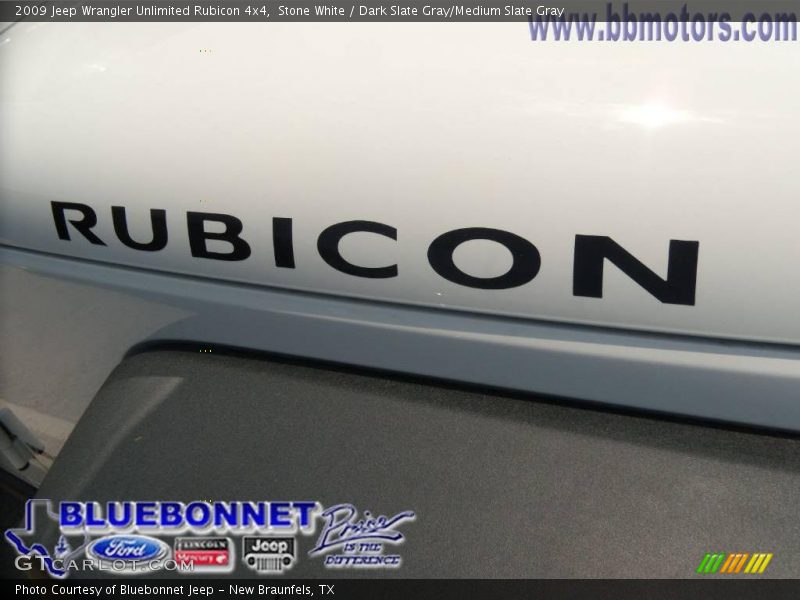 Stone White / Dark Slate Gray/Medium Slate Gray 2009 Jeep Wrangler Unlimited Rubicon 4x4