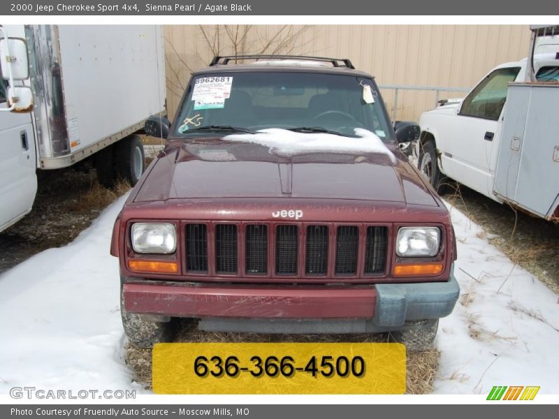 Sienna Pearl / Agate Black 2000 Jeep Cherokee Sport 4x4