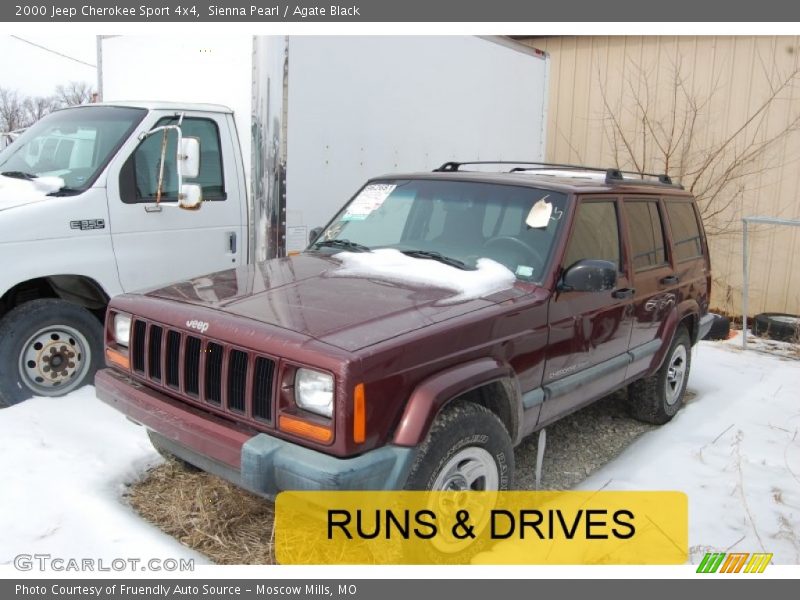 Sienna Pearl / Agate Black 2000 Jeep Cherokee Sport 4x4