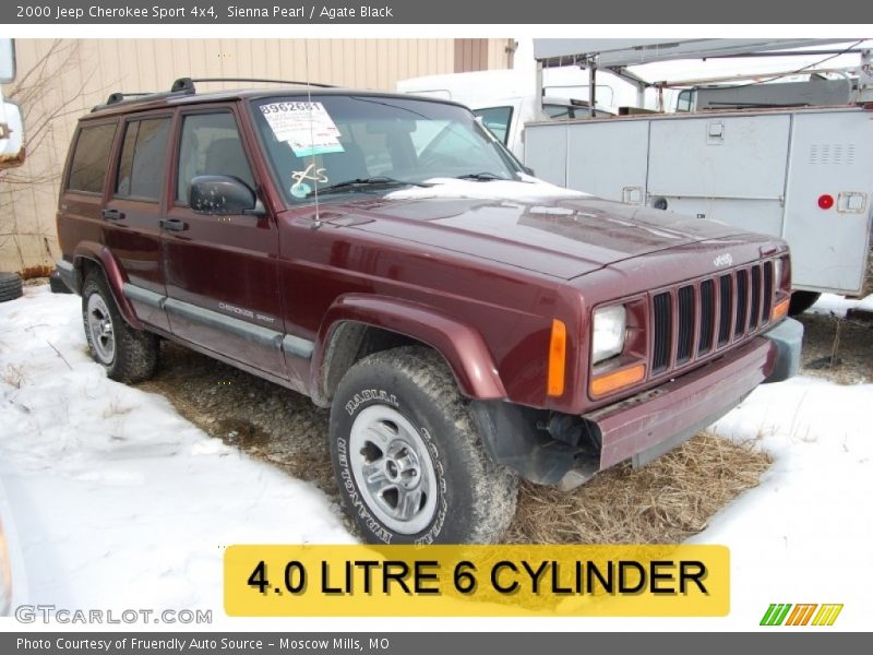Sienna Pearl / Agate Black 2000 Jeep Cherokee Sport 4x4