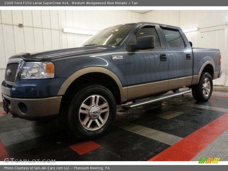 Medium Wedgewood Blue Metallic / Tan 2006 Ford F150 Lariat SuperCrew 4x4