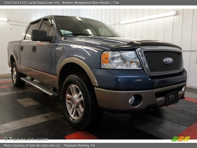 Medium Wedgewood Blue Metallic / Tan 2006 Ford F150 Lariat SuperCrew 4x4