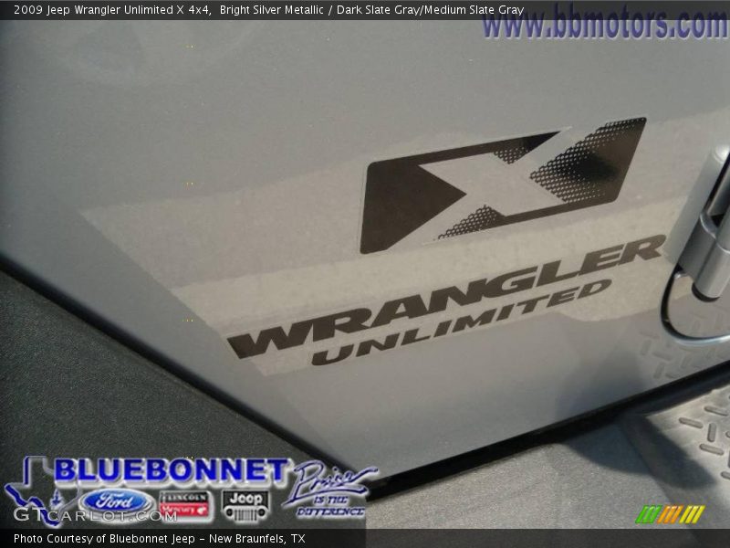 Bright Silver Metallic / Dark Slate Gray/Medium Slate Gray 2009 Jeep Wrangler Unlimited X 4x4