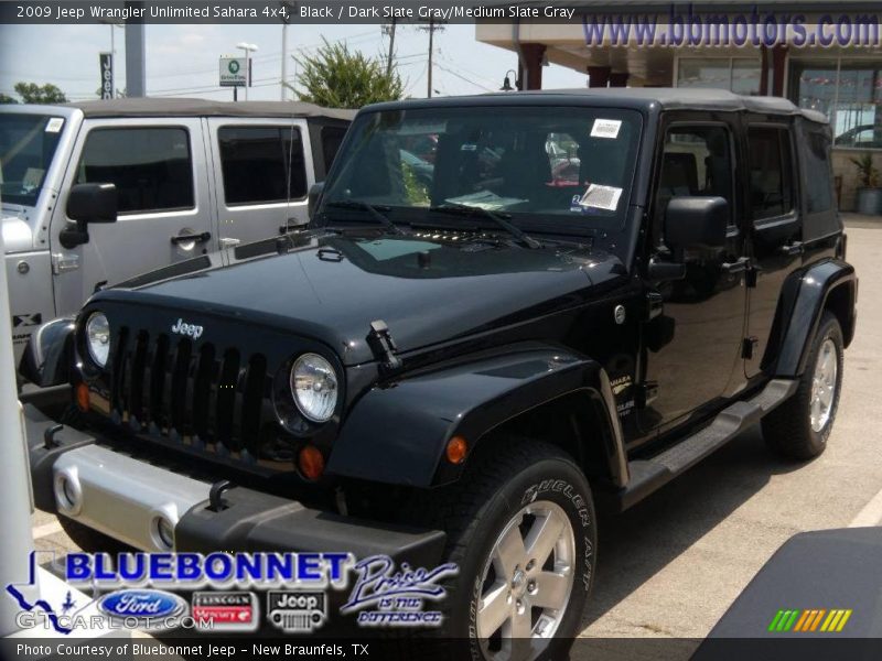 Black / Dark Slate Gray/Medium Slate Gray 2009 Jeep Wrangler Unlimited Sahara 4x4