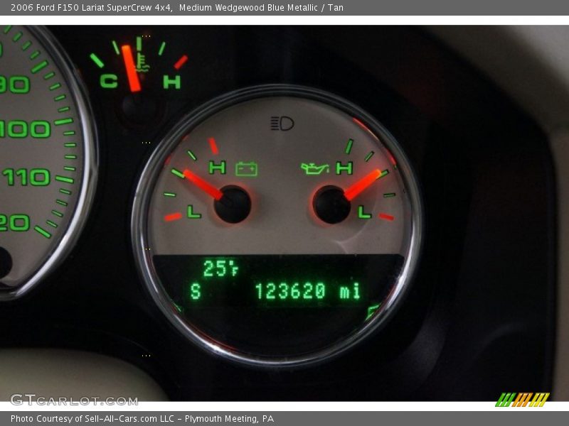 Medium Wedgewood Blue Metallic / Tan 2006 Ford F150 Lariat SuperCrew 4x4