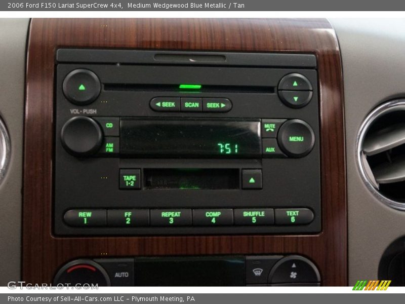 Medium Wedgewood Blue Metallic / Tan 2006 Ford F150 Lariat SuperCrew 4x4