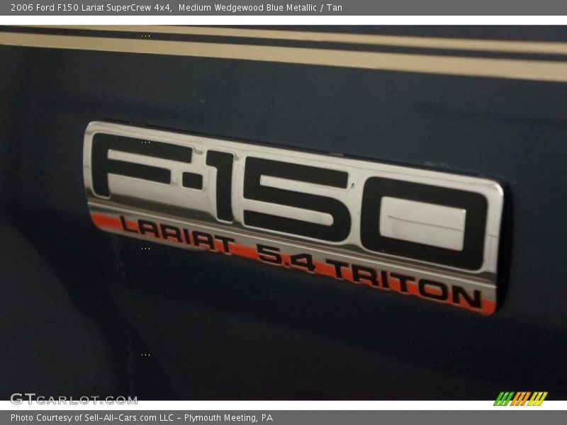 Medium Wedgewood Blue Metallic / Tan 2006 Ford F150 Lariat SuperCrew 4x4