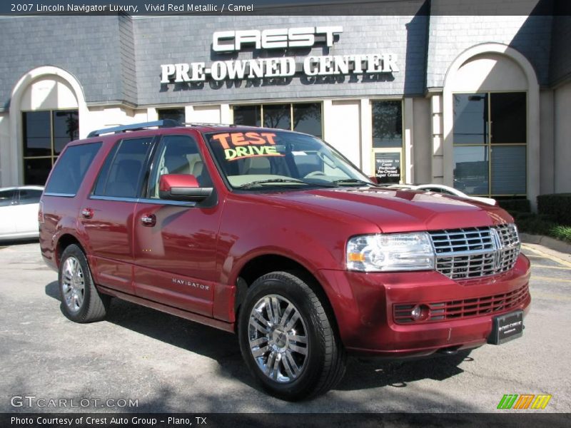Vivid Red Metallic / Camel 2007 Lincoln Navigator Luxury