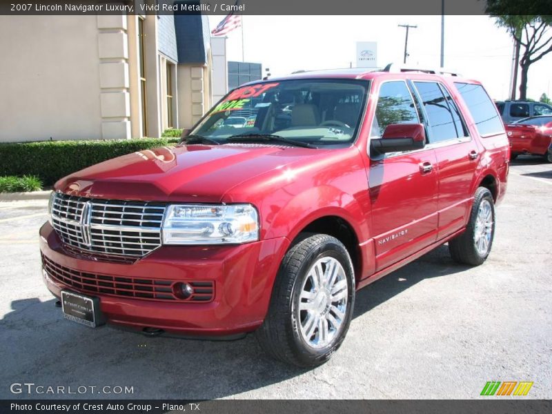 Vivid Red Metallic / Camel 2007 Lincoln Navigator Luxury